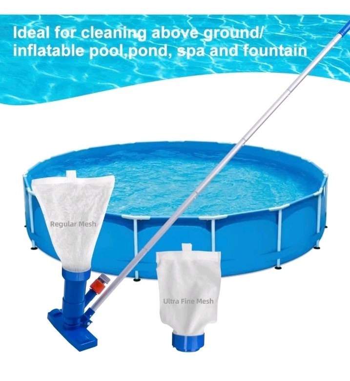 Sepetrel Upgraded Swimming Pool Spa Jet Vacuum Cleaner with Brush & 56&Prime; Pole,…