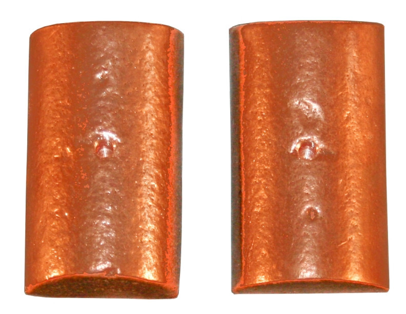 E402 Copper/Silver Replacement Electrode Bars, Half-round Type, Pair, 3&Prime; Long