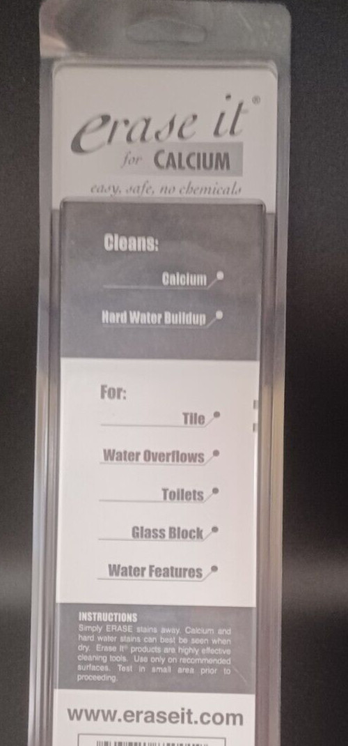 Erase It for Calcium Tile Toilets Glass Block Water Overflows/Features NEW