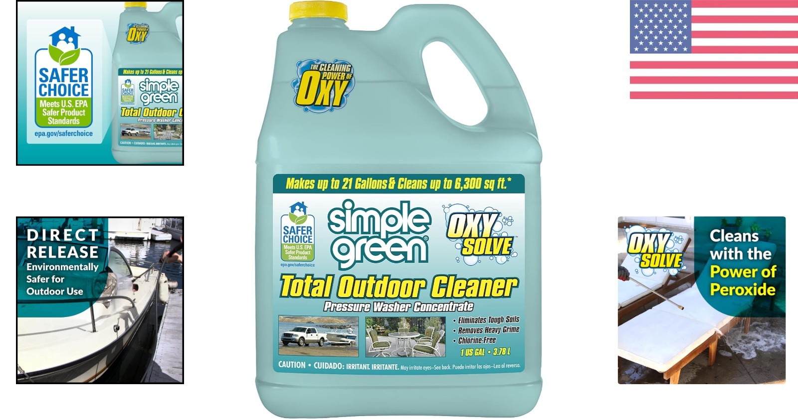 Total Outdoor Cleaner Concentrate – Cleans Wood, Concrete, Vinyl & More, 1 Gal