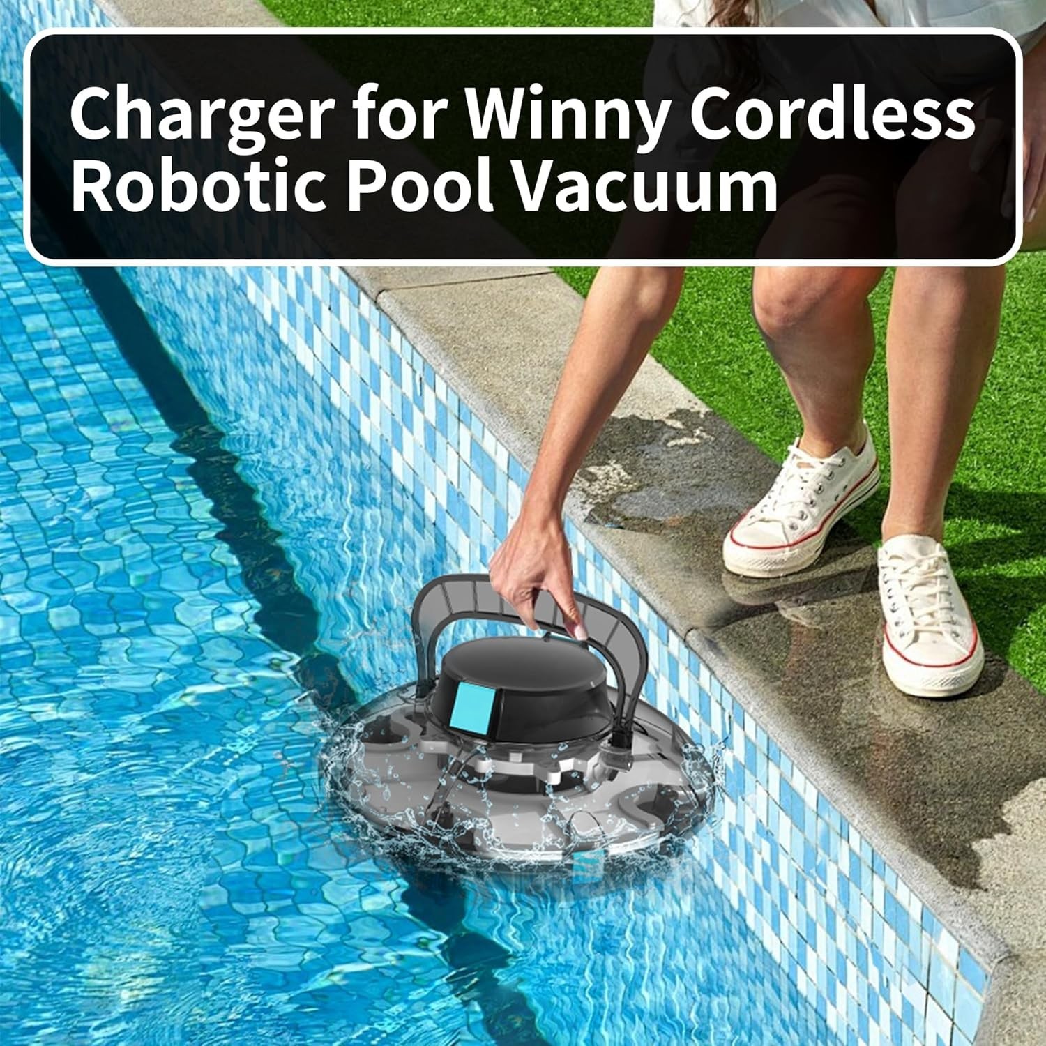 Secure 12.6V AC Charger Compatible with Winny 200 SE HJ1102 Robotic Pool Cleaner
