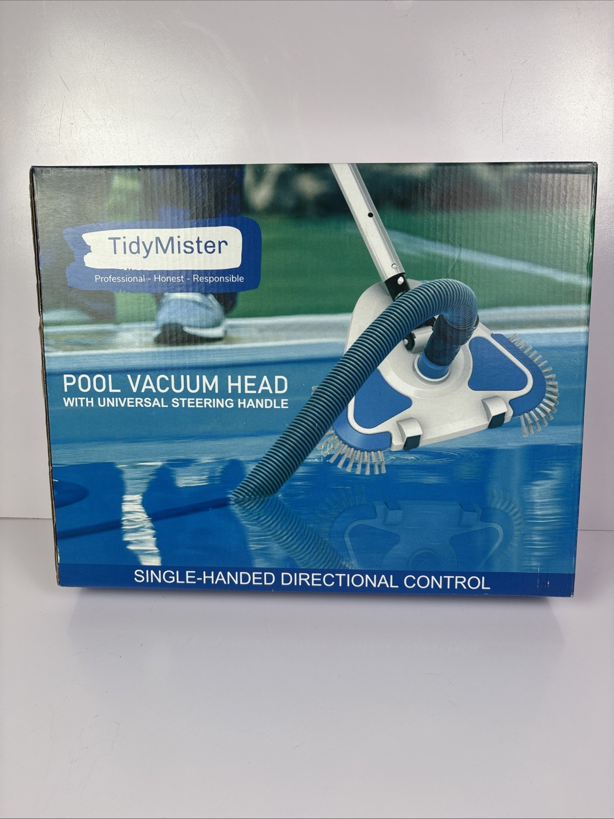 TidyMister Triangular Pool Rotative Vacuum Head With Brush & Ez Clip H