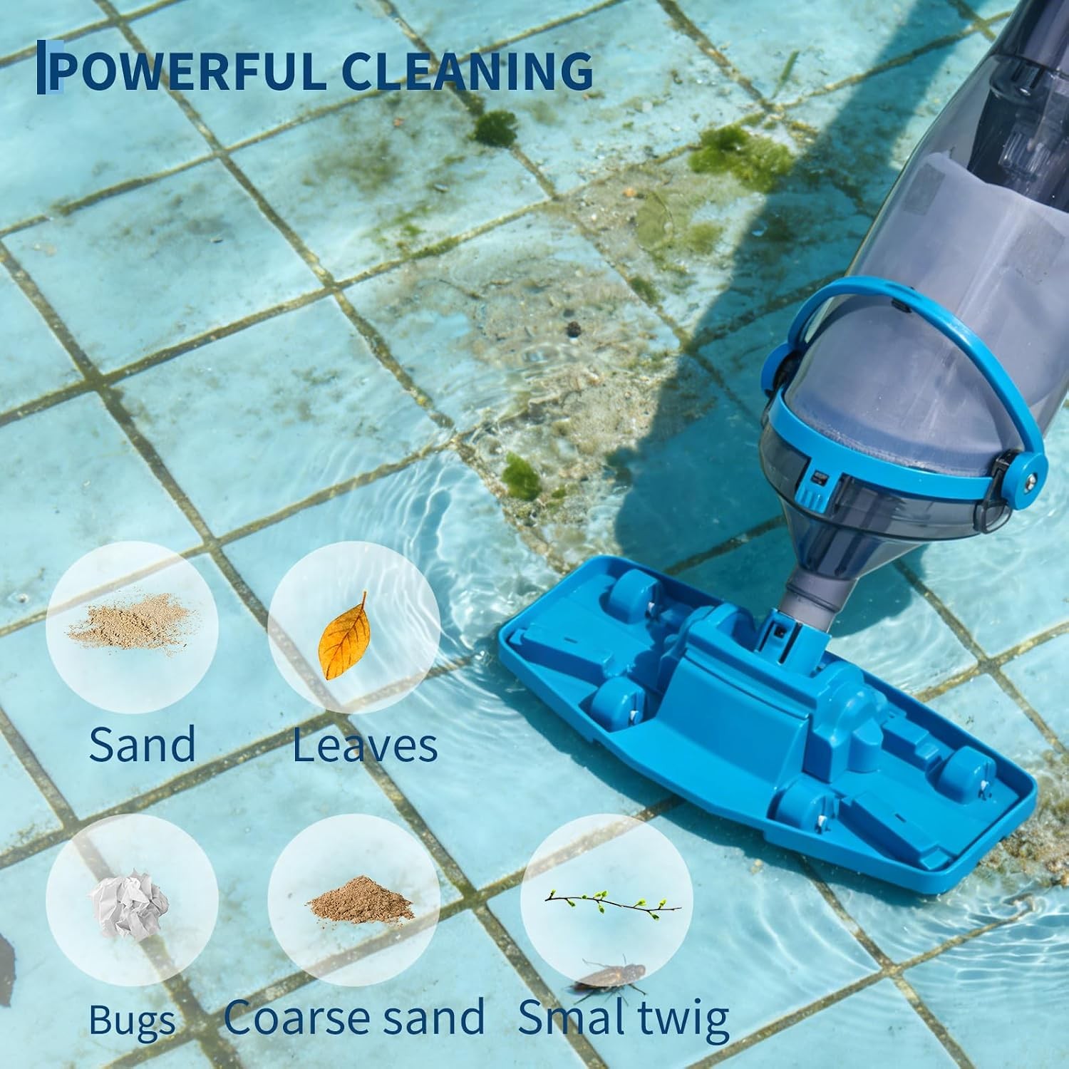Battery-Powered Pool Suction & Sewage Pump Powerful 20GPM Suction,60 Min Runtime