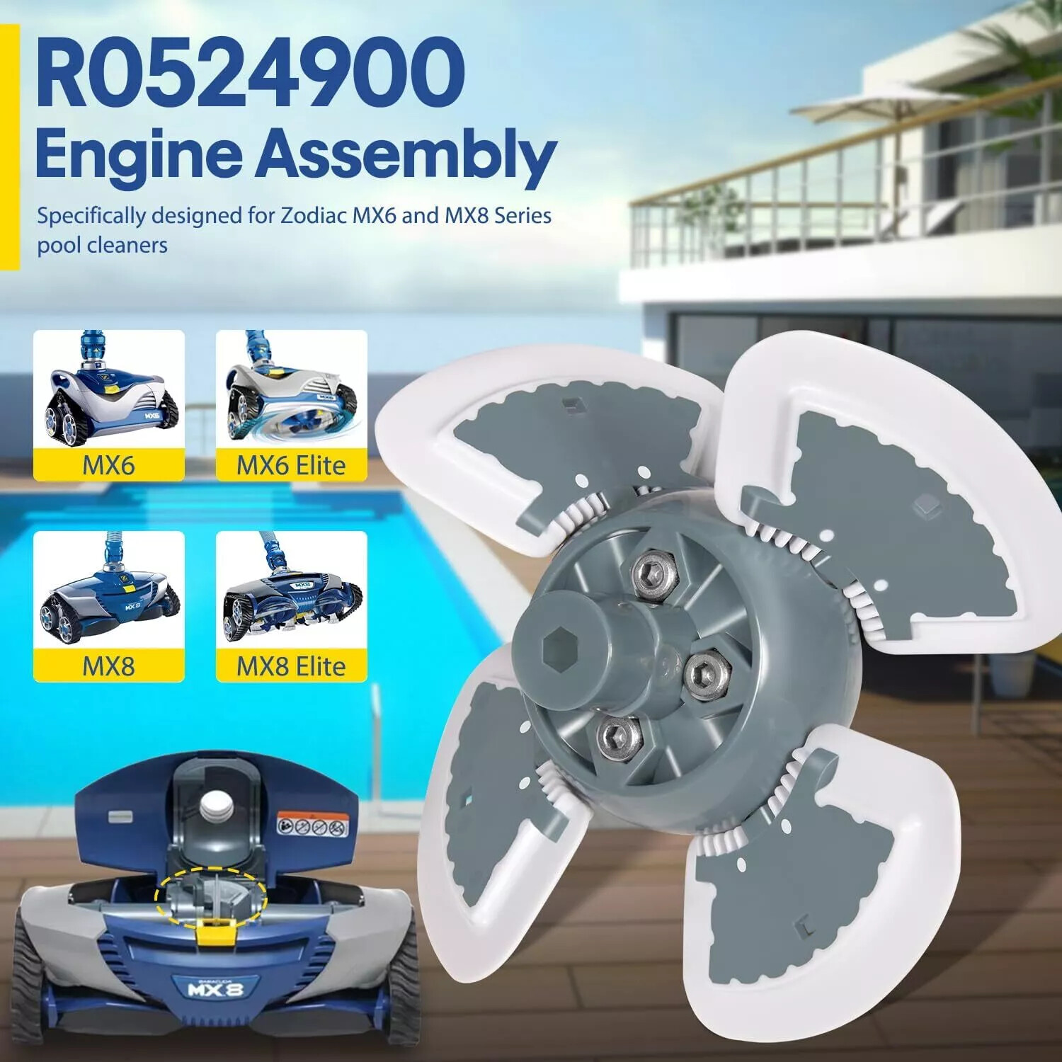 R0524900 Engine Assembly For Zodiac MX8 MX8EL Elite Suction Side Pool Cleaner