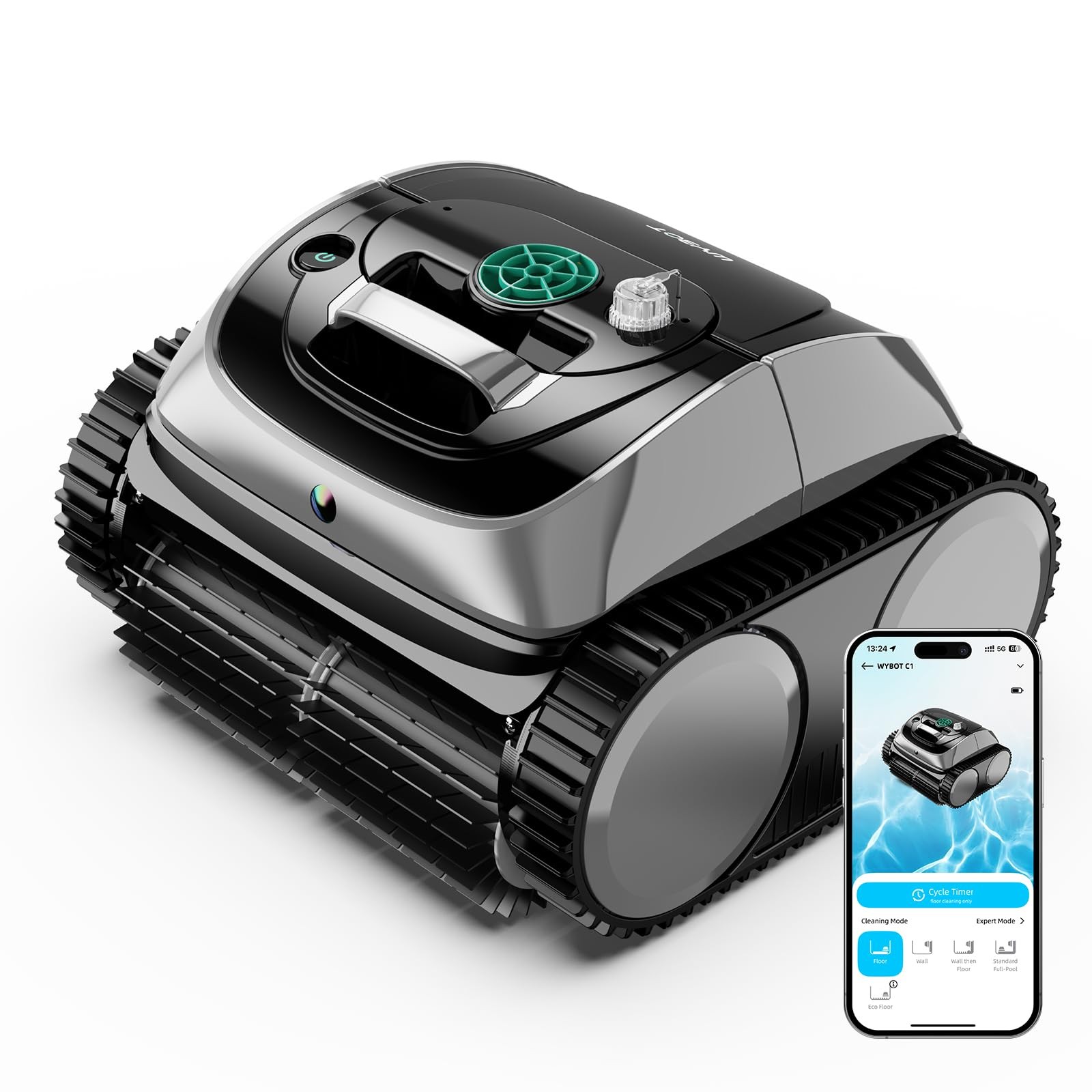 WYBOT C1 Power Cordless Robotic Pool Vacuum for Inground Pools, Above Ground …