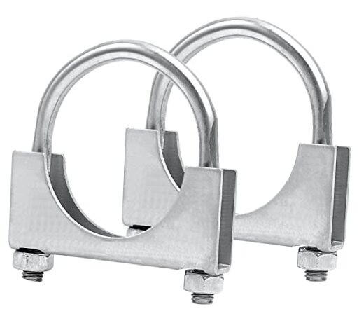 5 inch Heavy Duty U-Bolt Exhaust Clamp for OD Exhaust Tail Pipe Diameter, 5&Prime;