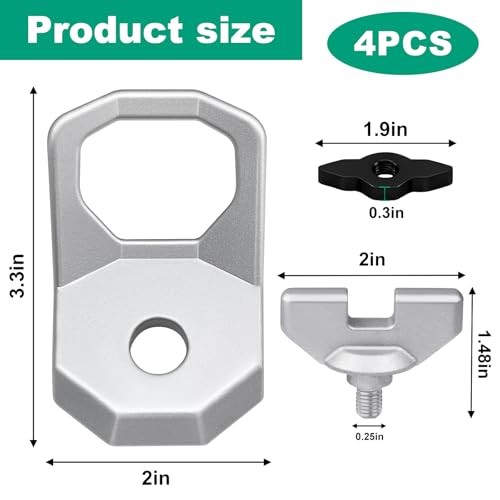 Lock & Ride Max D-Rings Set of 4 – – Fits 2024-2025 Polaris Xpedition Silver
