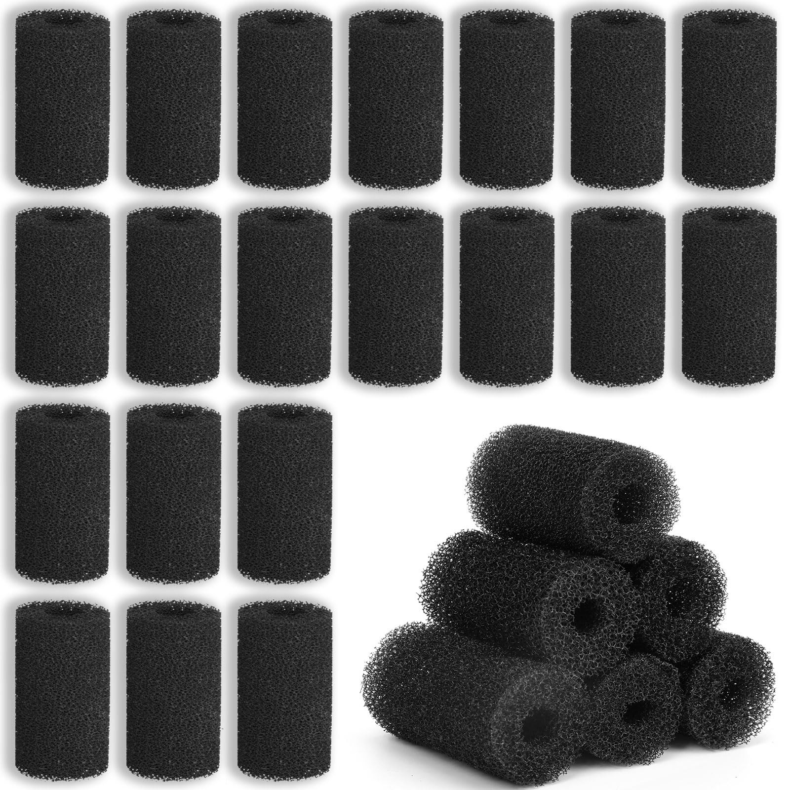 20PCS Sweep Hose Tail Scrubber Replacement Black Sponges Pool Cleaner Part Ho…
