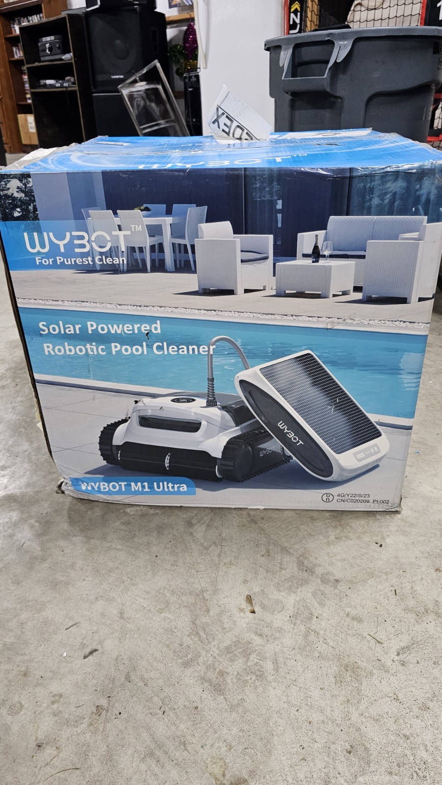 WYBOT M1 ULTRA Solar Powered Robotic Pool Cleaner High Precision Remote Modes