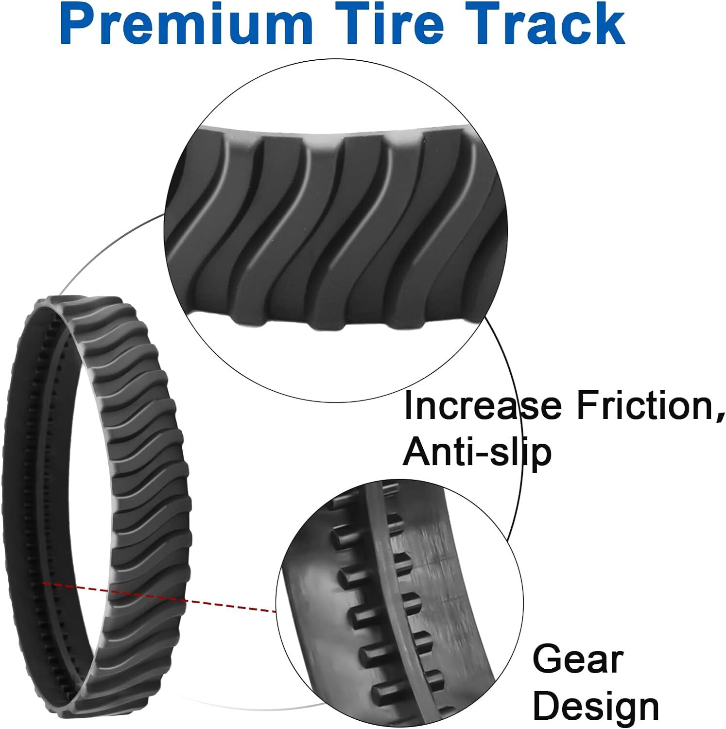 4Pcs for Zodiac Baracuda R0526100 MX8 Swimming Pool Cleaner Tire Track Wheel