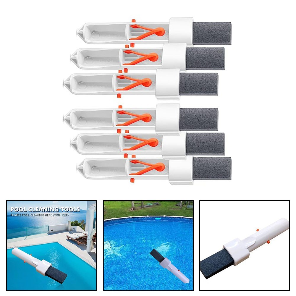 Efficient Stain Eraser for Pools 6 Pcs Pumice Stone with Convenient Handle
