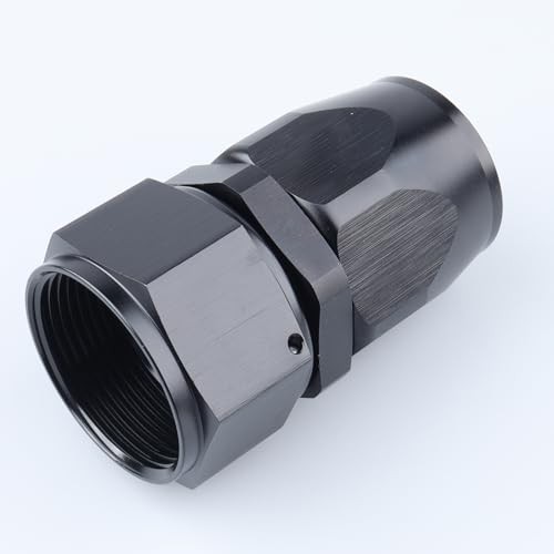 -16 AN Straight Swivel Hose End Fitting Aluminum Black 16AN Straight – Black