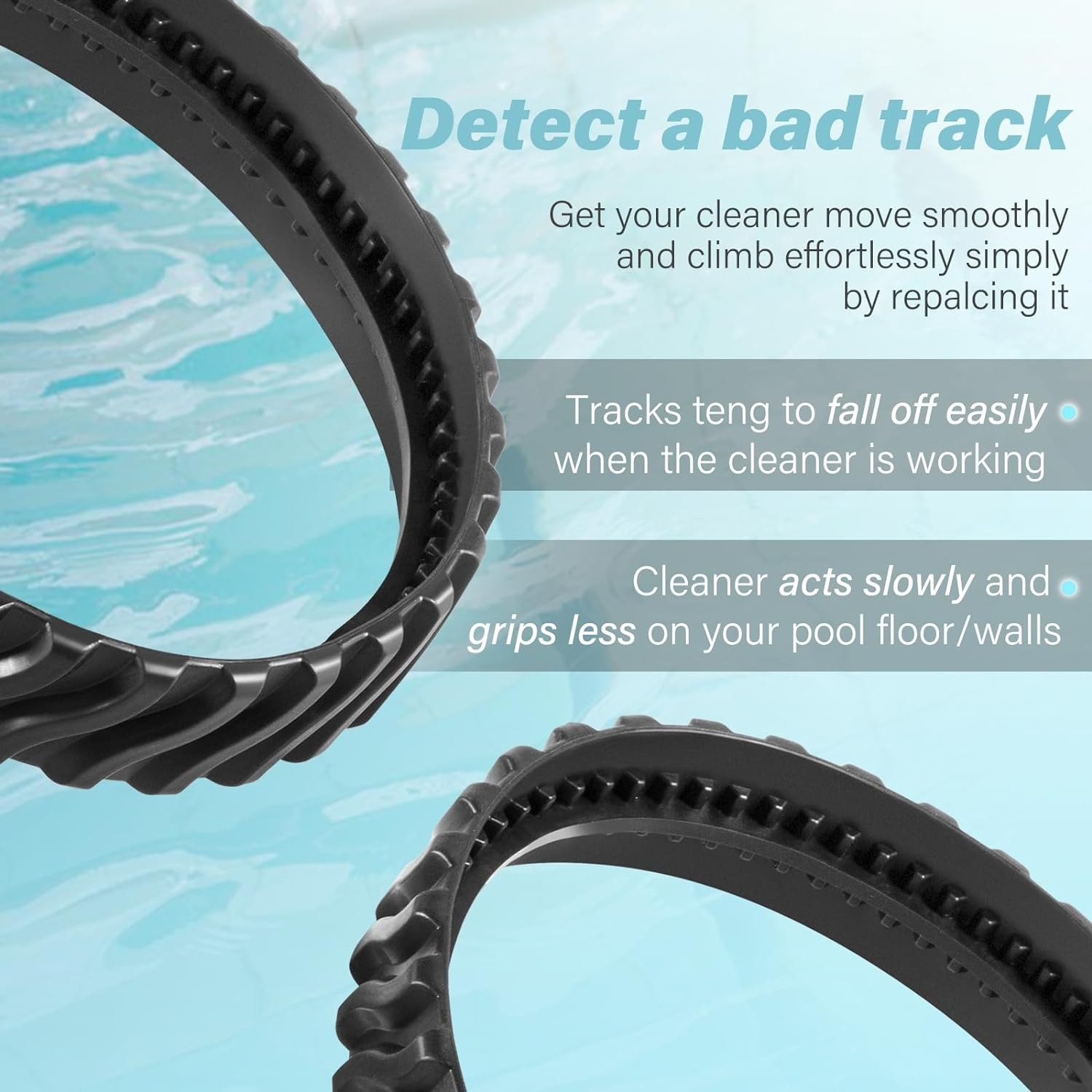 4-Pack R0526100 Track for Zodiac Baracuda MX6 MX8 Elite Series Pool Cleaner