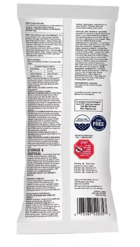 HTH Pool Care Advanced Cleaning for Swimming Pools, 1 lbs – Treats 13,500 Gallon