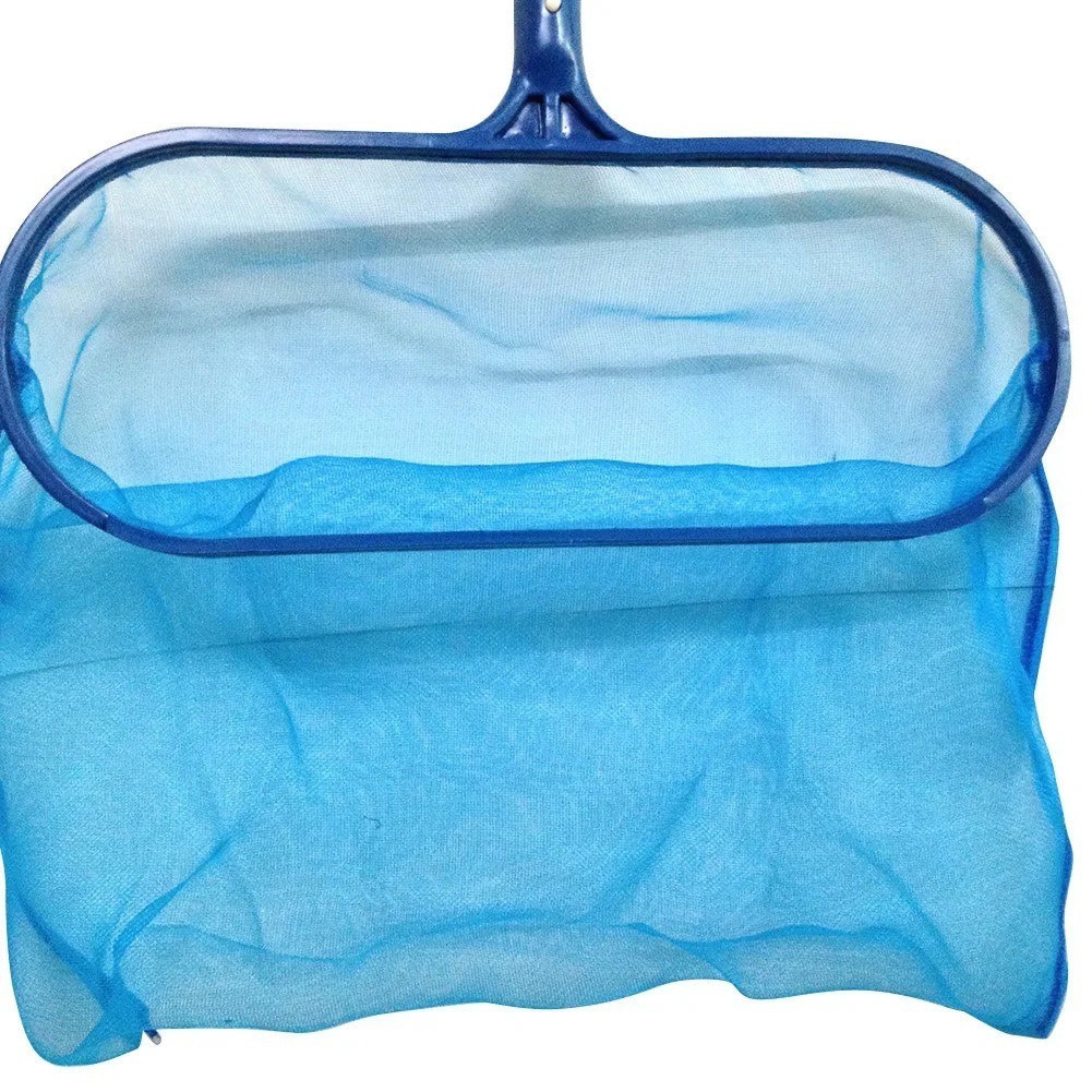 Pool Leaf Skimmer Net Deep or Flat Mesh Cleaning Rake w/ Telescopic Pole