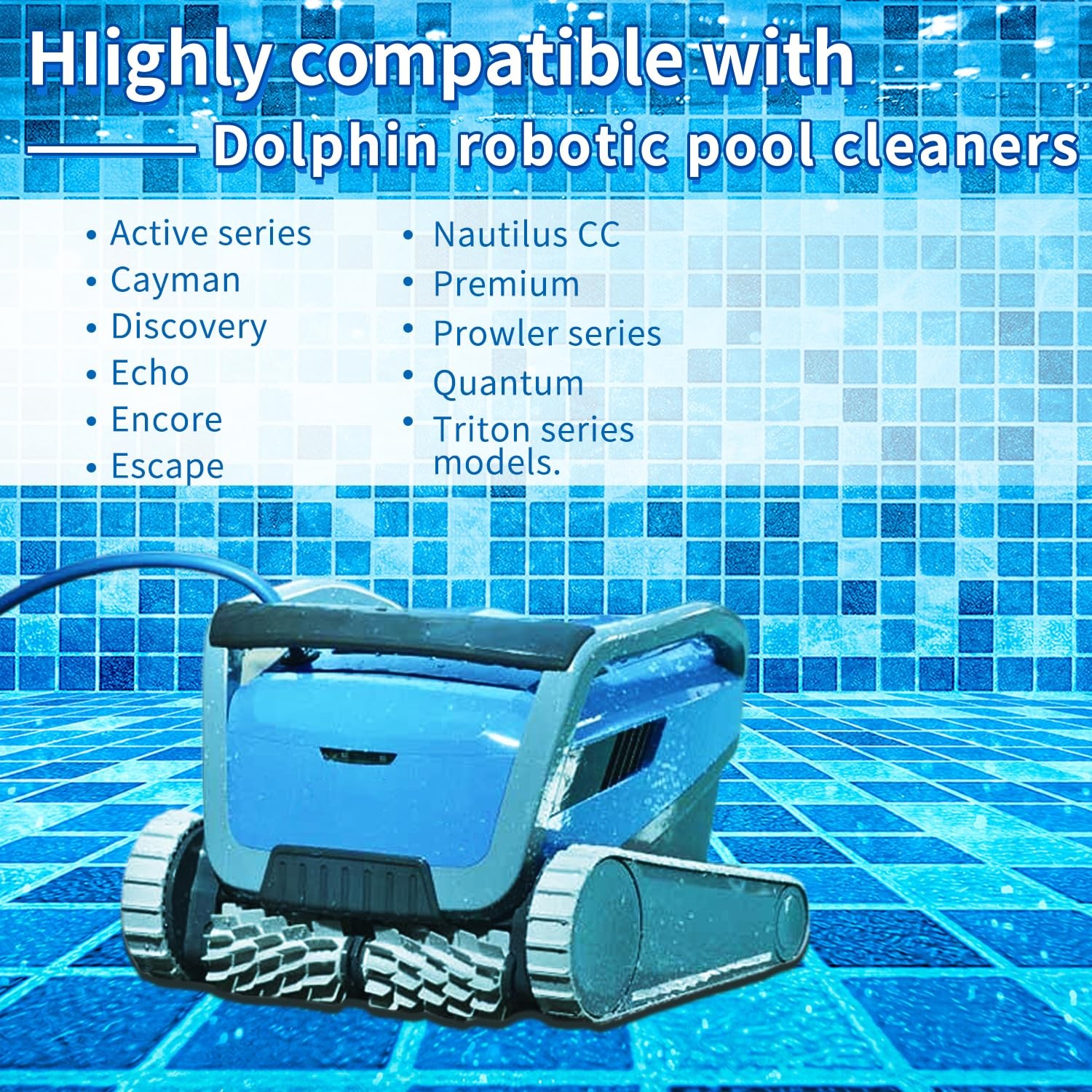 Replacement Gray Tracks for Maytronics Dolphin Robotic Pool Cleaners, Part Nu…
