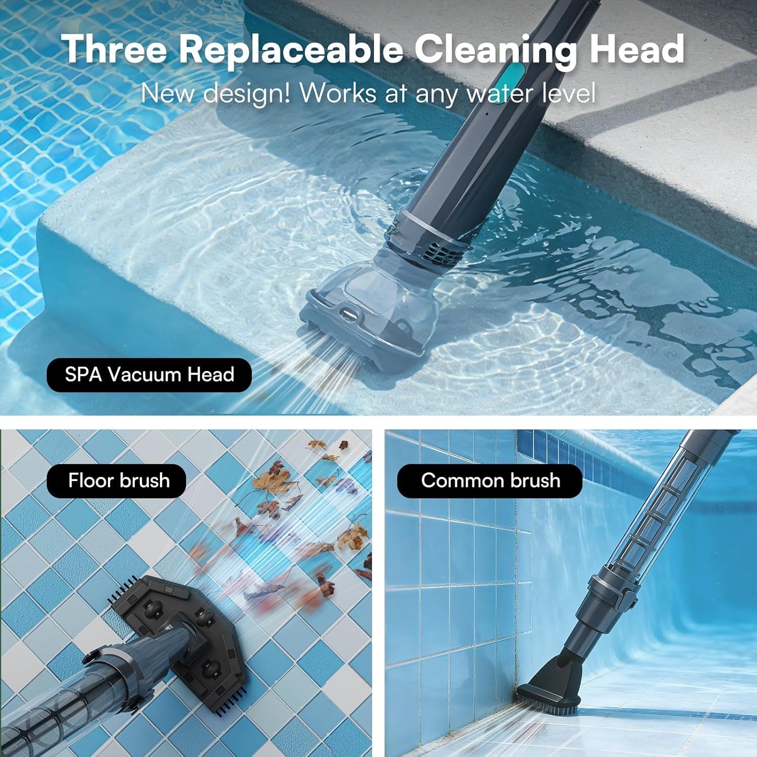 Versatile Handheld Pool Cleaner – Includes Extension Poles & Reusable Filter