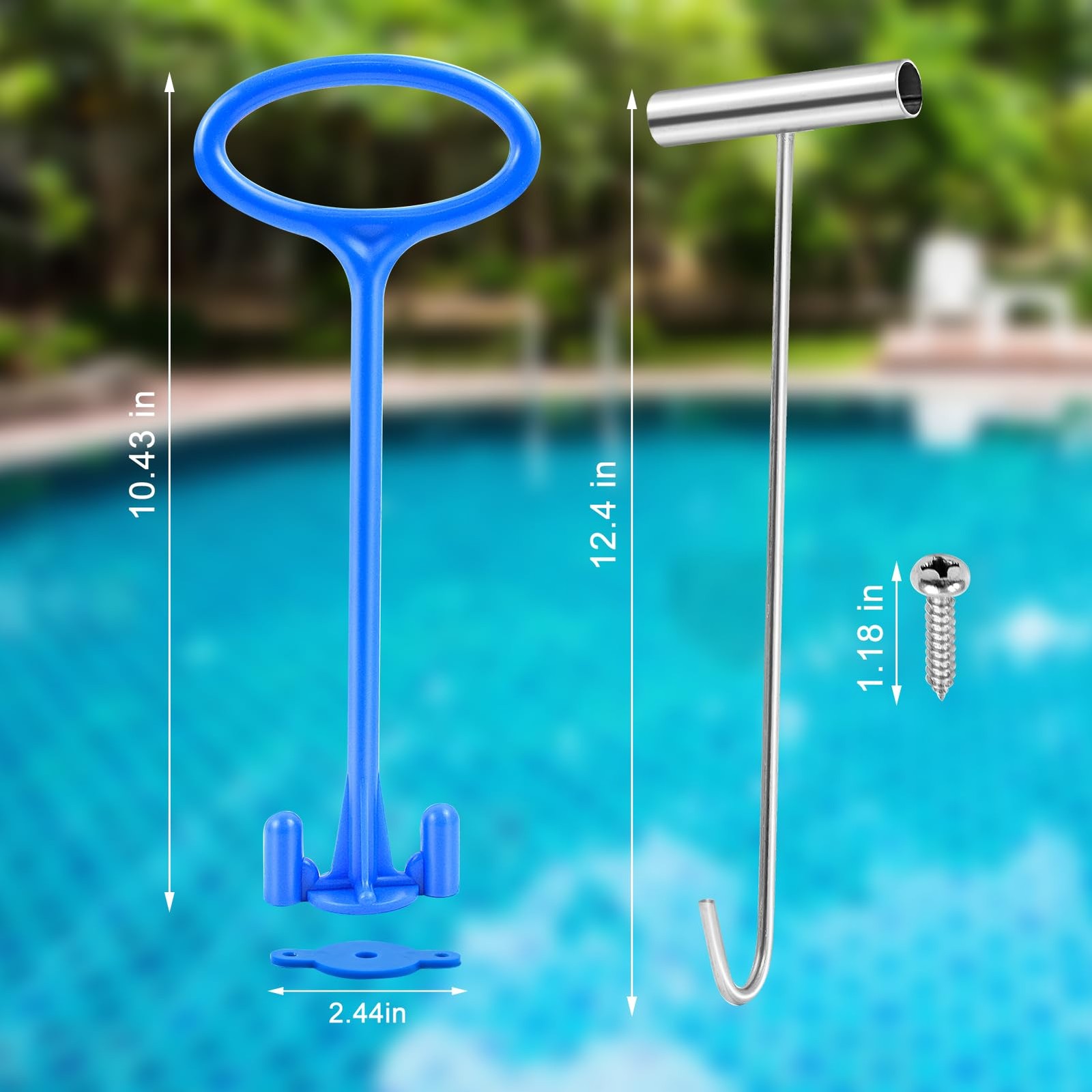 Pool Skimmer Basket Handle Hook Universal Inground Filter Basket Lifter Tool