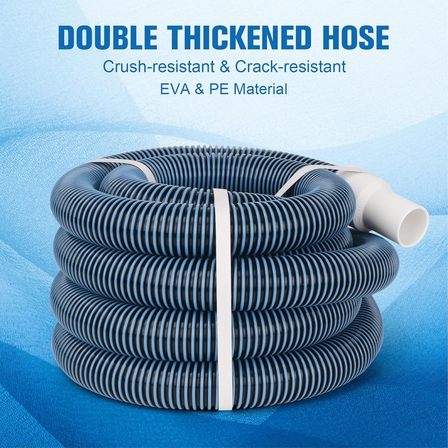 18FT Pool Vacuum Hose 1.5in Flexible Heavy Duty Swimming Pool Cleaning Hose
