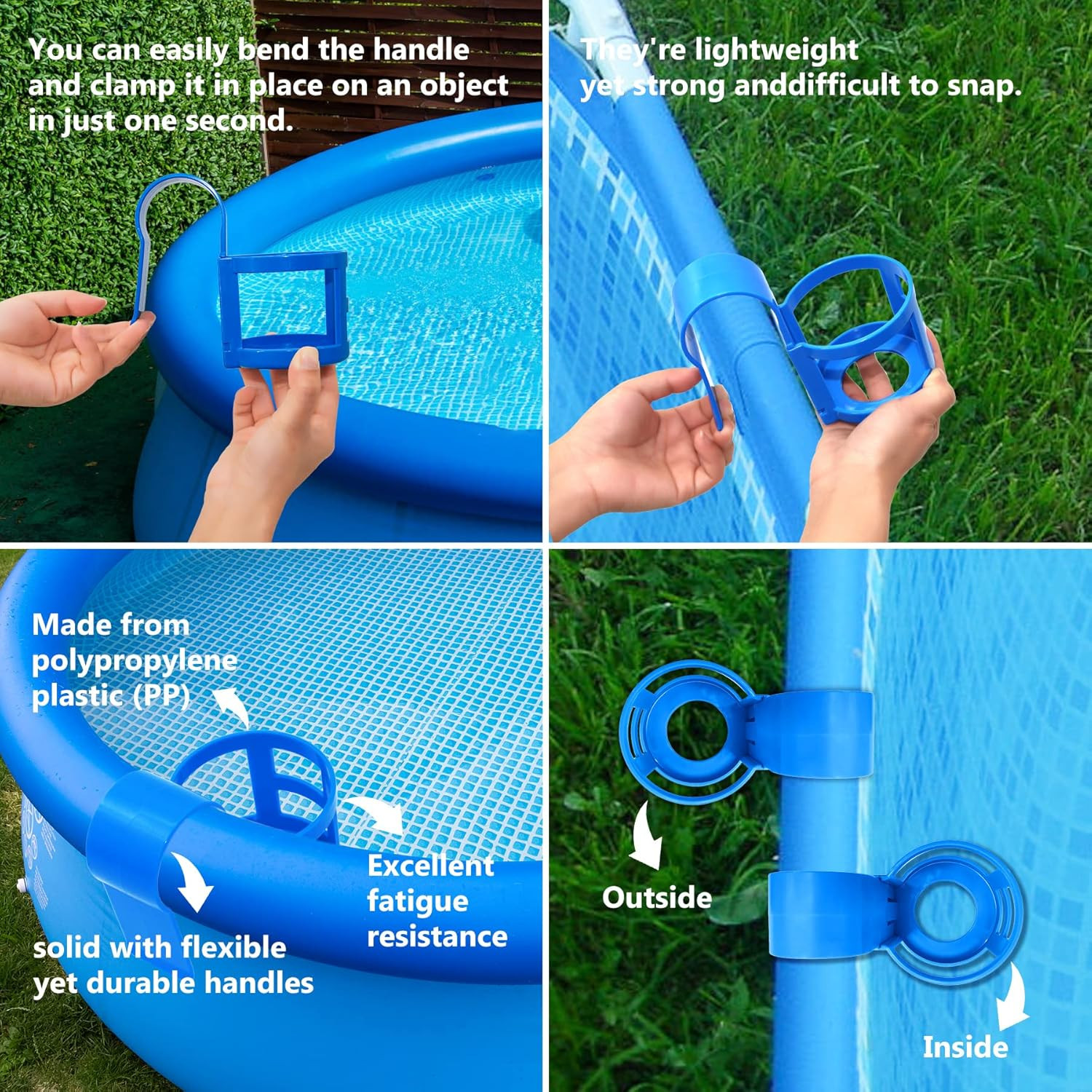 Poolside Cup Holder for above Ground Pools, Pool Drink Holders for Party ONLY FI