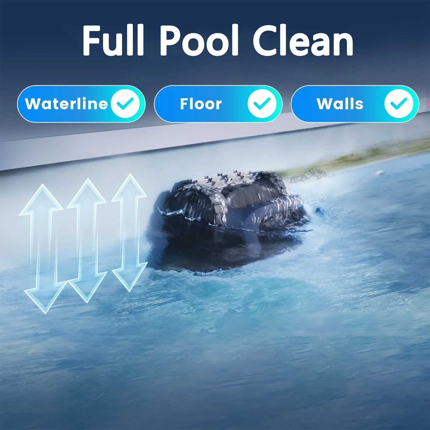 2026 New Cordless Robotic Pool Cleaner | 120W Brushless Motor Pool Vacuum