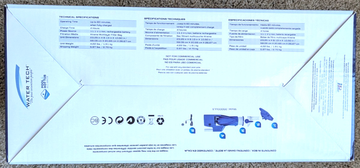 Pool Blaster PV-30 Cordless Pool & Spa Vacuum Cleaner, 60 Minute Runtime