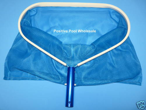 POOL SKIMMER LEAF RAKE NET DEEP BAG ALUMINUM FRAME