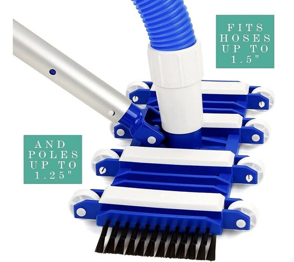 14 Inch Heavy Duty Pool Vacuum Head with Wheels for Easy Cleaning
