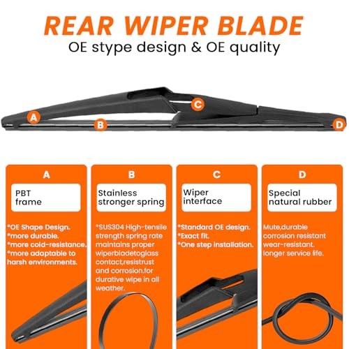 26&Prime; 17&Prime; 12&Prime; Wiper Blades Set for Nissan Pathfinder 2013-2021/ Nissan Rogue