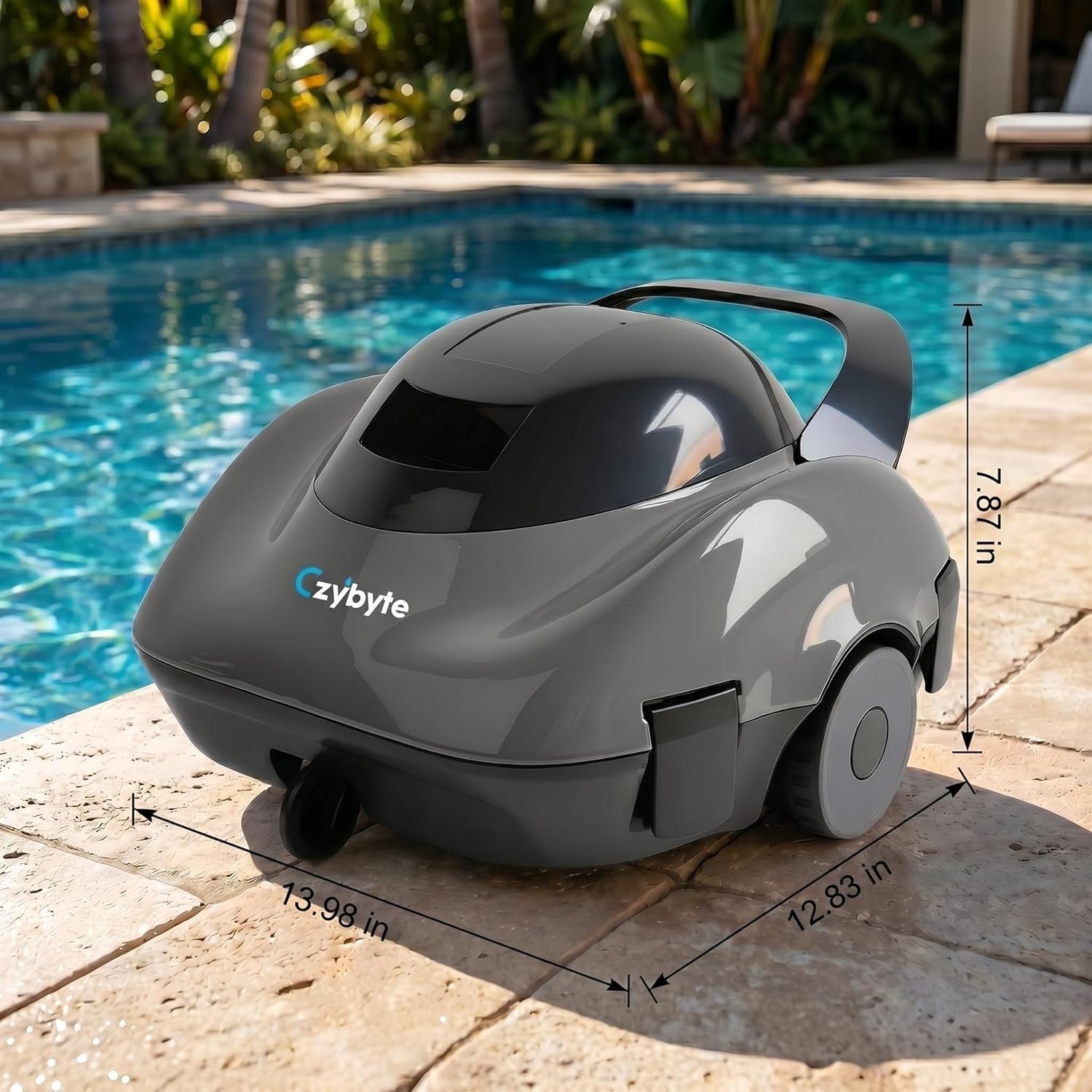 Robotic Pool Cleaner, Cordless Pool Vacuum with Powerful Suction