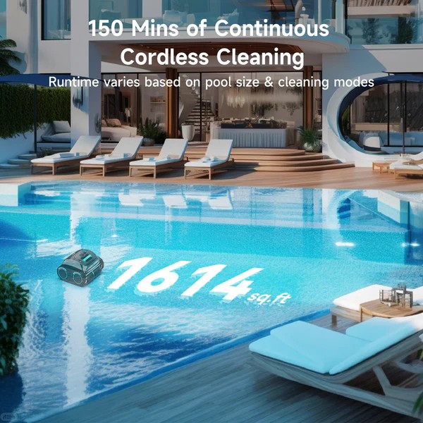 WYBOT C1 Pool Cleaner Wall Climb Cordless Robotic Pool Robot In-Ground Pools NEW