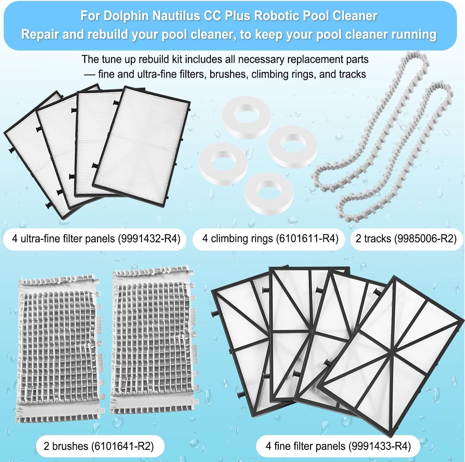 Tune Up Rebuild Kit 9991433-R4 For Dolphin Nautilus CC Plus Robotic Pool Cleaner