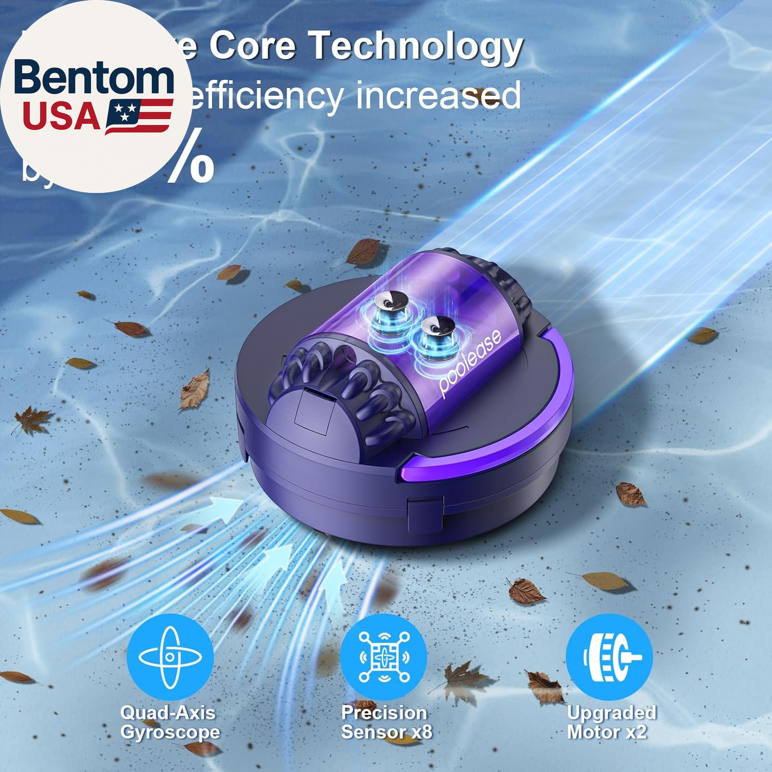 X1 Cordless Robotic Pool Vacuum, Automatic Pool Cleaner with 45W Dual-Motor, Ide