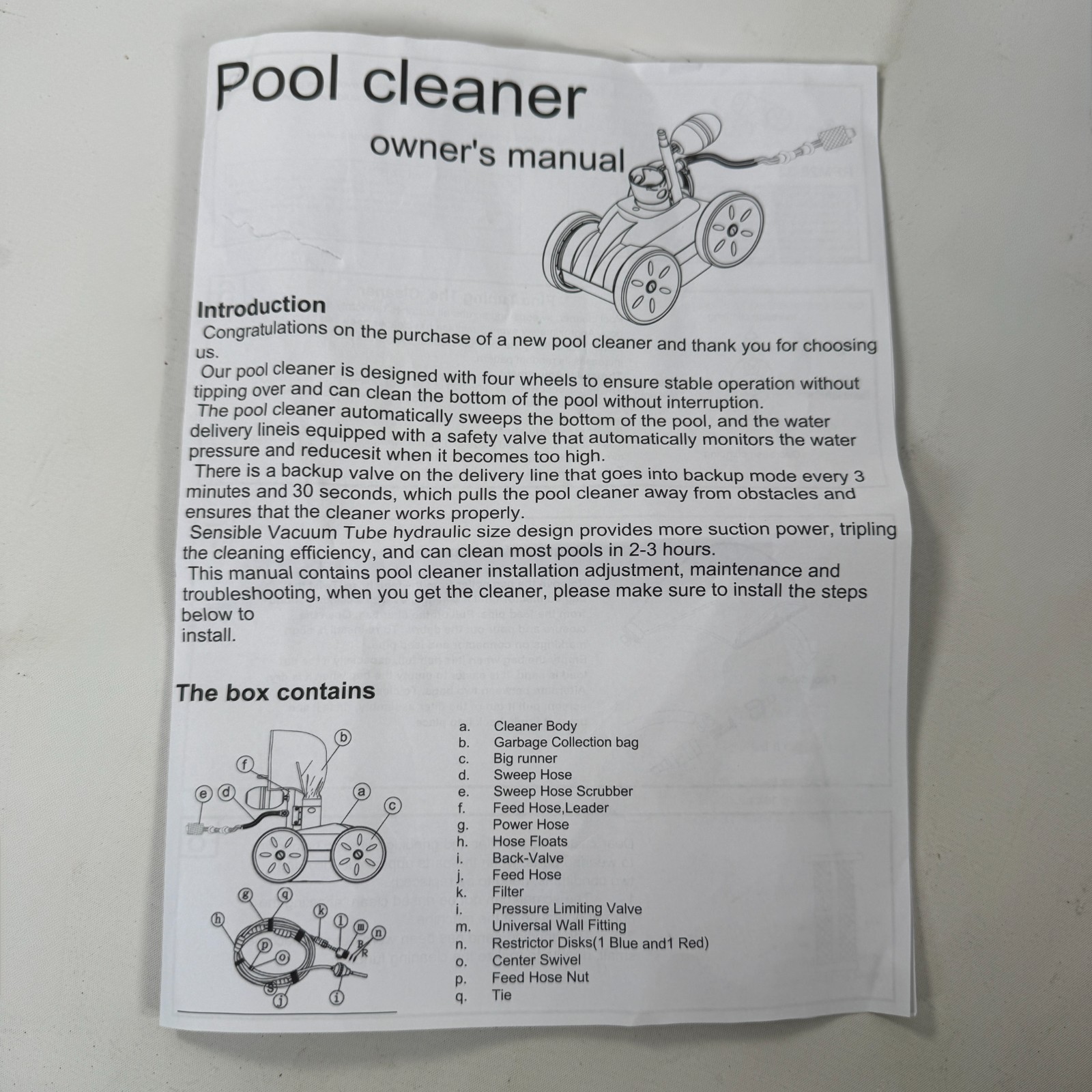 Makhoon Pressure Side Inground Pool Cleaner Vacuum Sweeper
