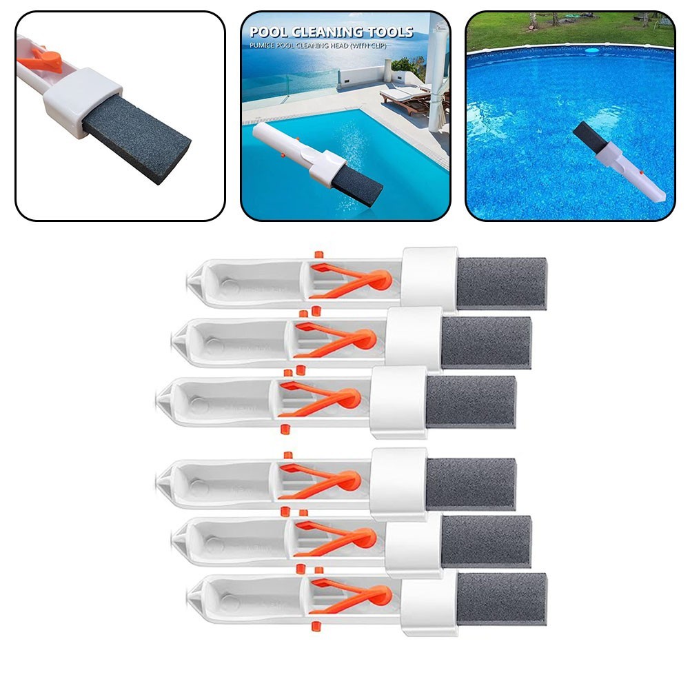 Efficient Stain Eraser for Pools 6 Pcs Pumice Stone with Convenient Handle