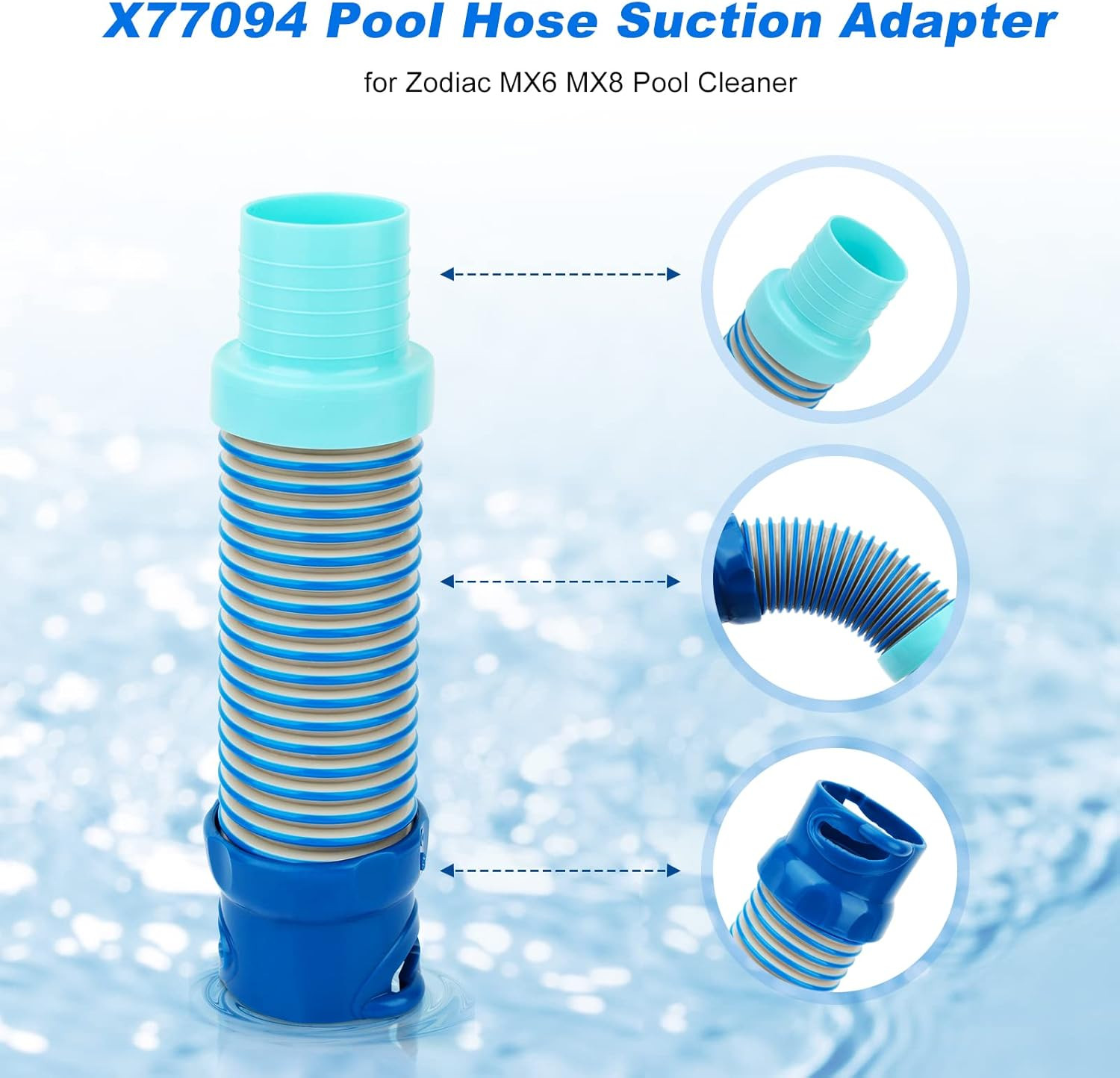 X77094 for Zodiac MX6 Hose for Zodiac Pool Cleaner Leaf Catcher Hose Adaptor