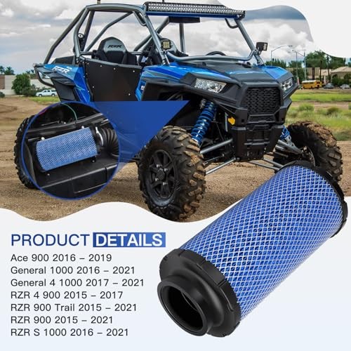 2Pcs 1241084 2882234 Air Filter for Polaris RZR 1000 XP XP4 Turbo S R Pro XP