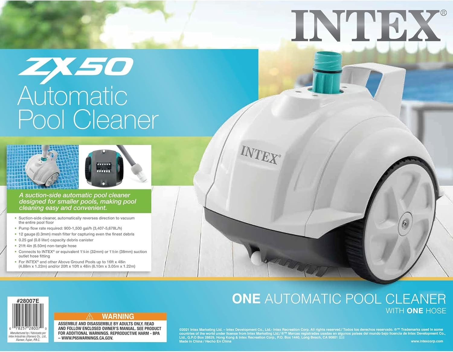 Intex ZX50 Automatic Pool Vacuum for Smaller Pools Intex 28007E
