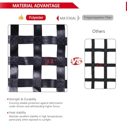 Surmountway Heavy Duty Cargo Net with Mesh—1100LBS Capacity—72&Prime;x57&Prime;