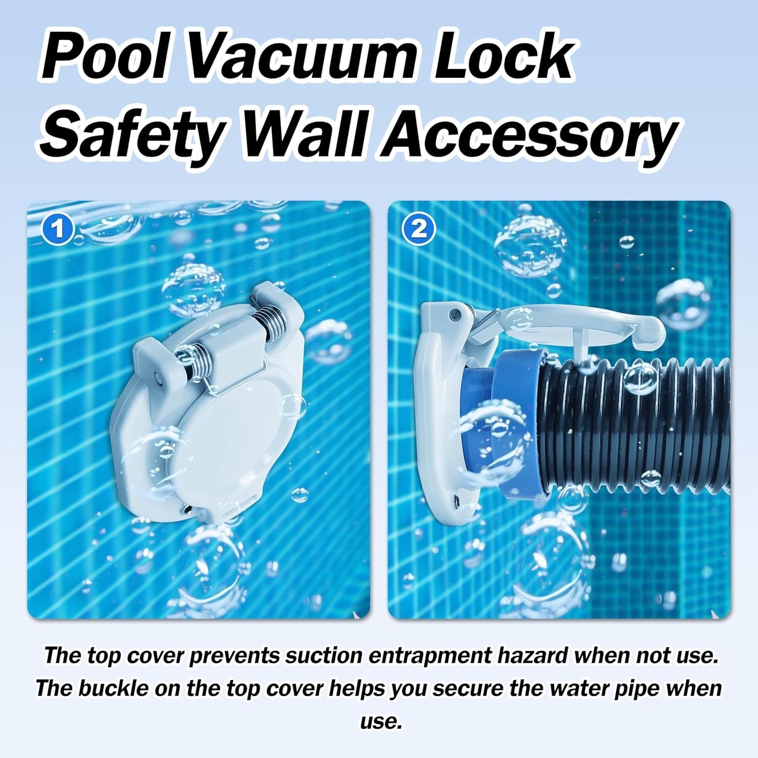 Free Rotating Vacuum Lock Wall Fitting for Hayward/Zodiac – White Accessory