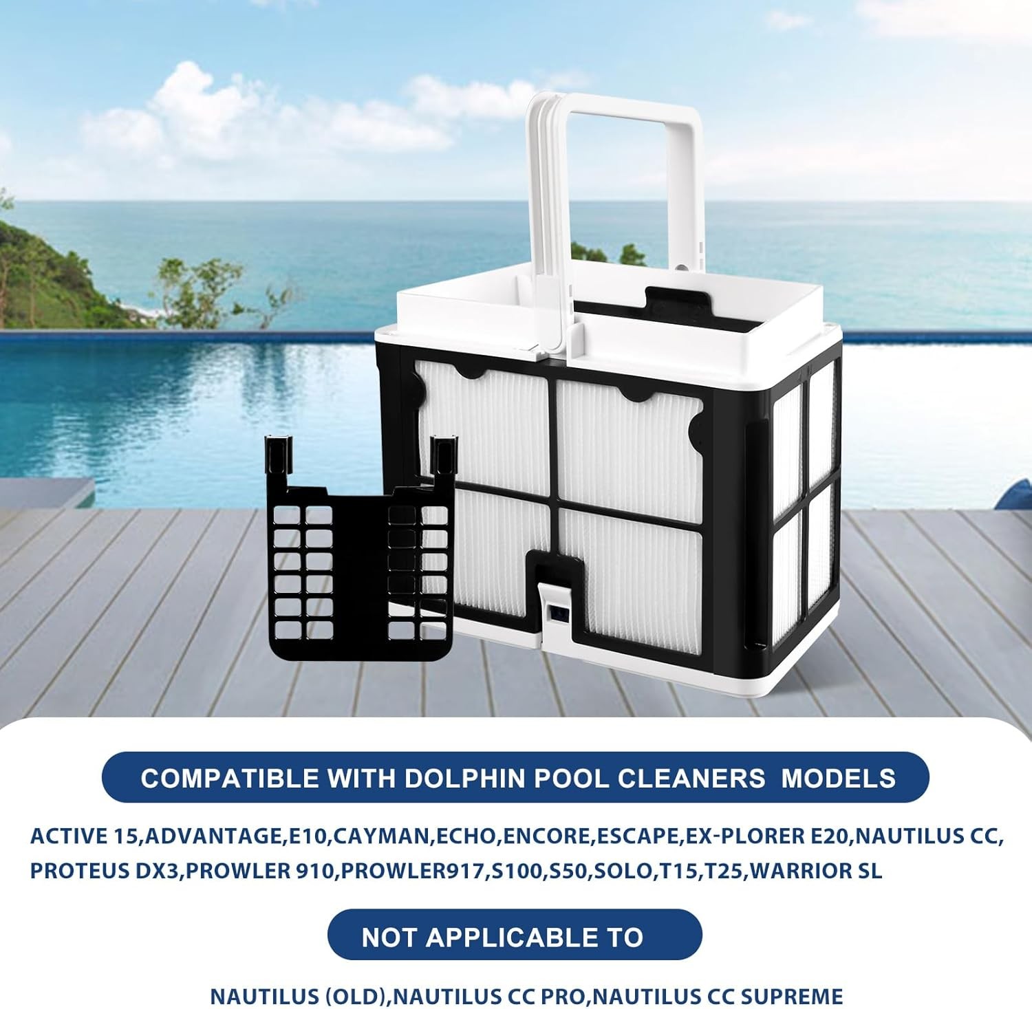 9991460-R1 Ultra Fine Filter Basket for Dolphin Nautilus CC E10 S50 S100