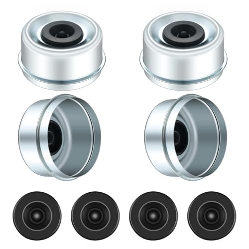 4 Pack 2.72&Prime; Trailer Hub Dust Caps Trailer Axle Wheel Hubs for 7000–8000 lb