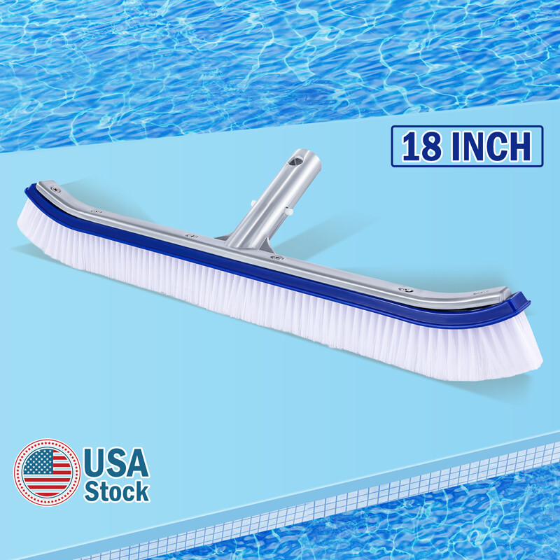 Premium 18 Inches Aluminum Swimming Pool Brush Head Nylon Bristles FREE SHIPPING