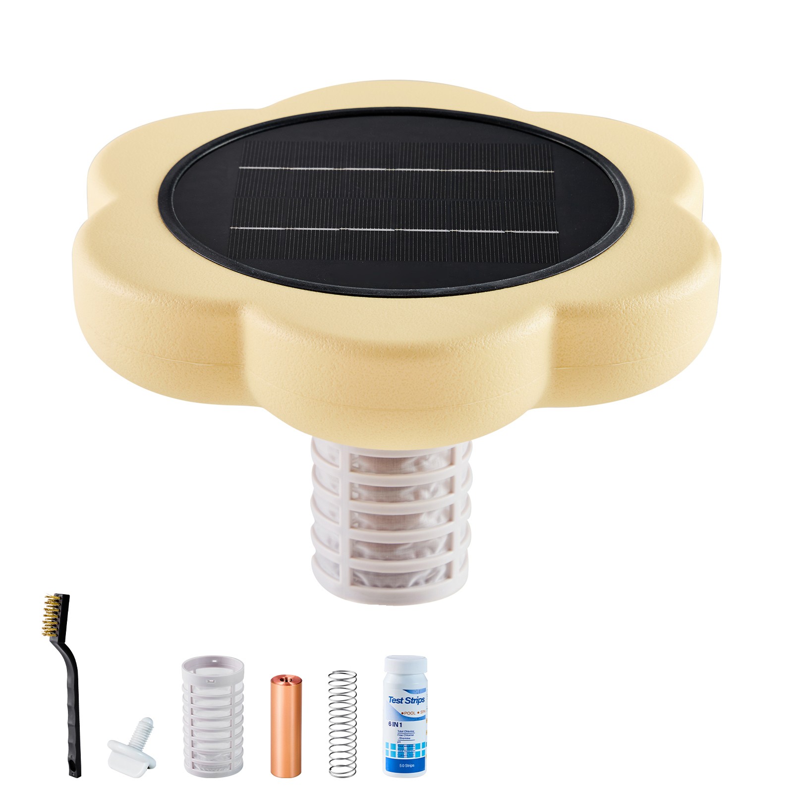 Uimoso Solar Pool Ionizer with Copper Design for Pools Up to45000 Gallons,Yellow