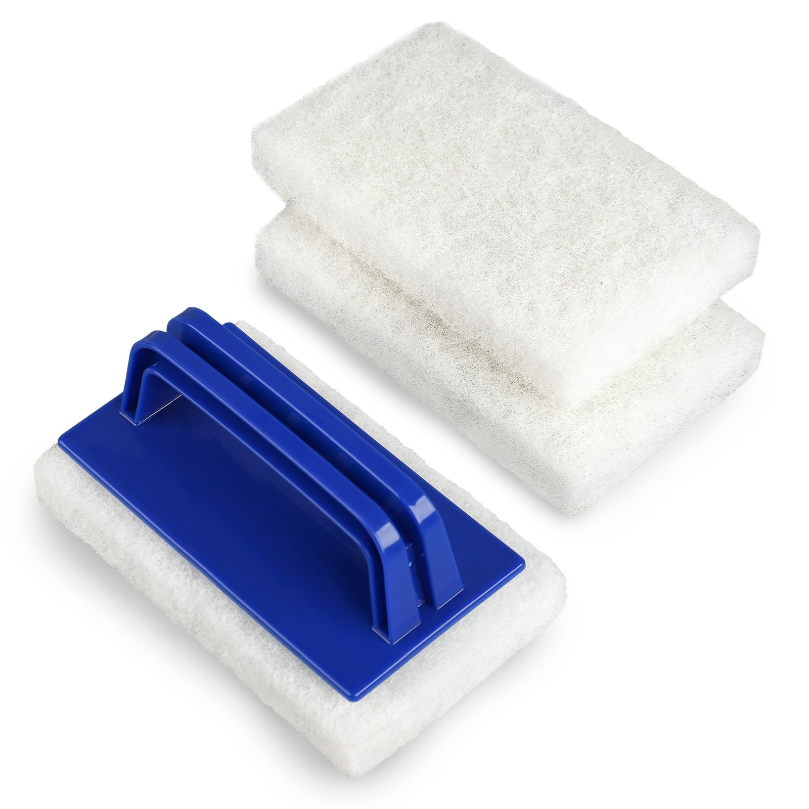 3 Pack Hand-Held Pool Scrub Brush Pool Cleaning Scrubbing Sponge Pad Bathroom…