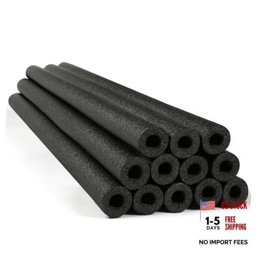 12 Pack Pool Noodles Foam Swim Noodles 52 Inch Jumbo Hollow Swimming Black