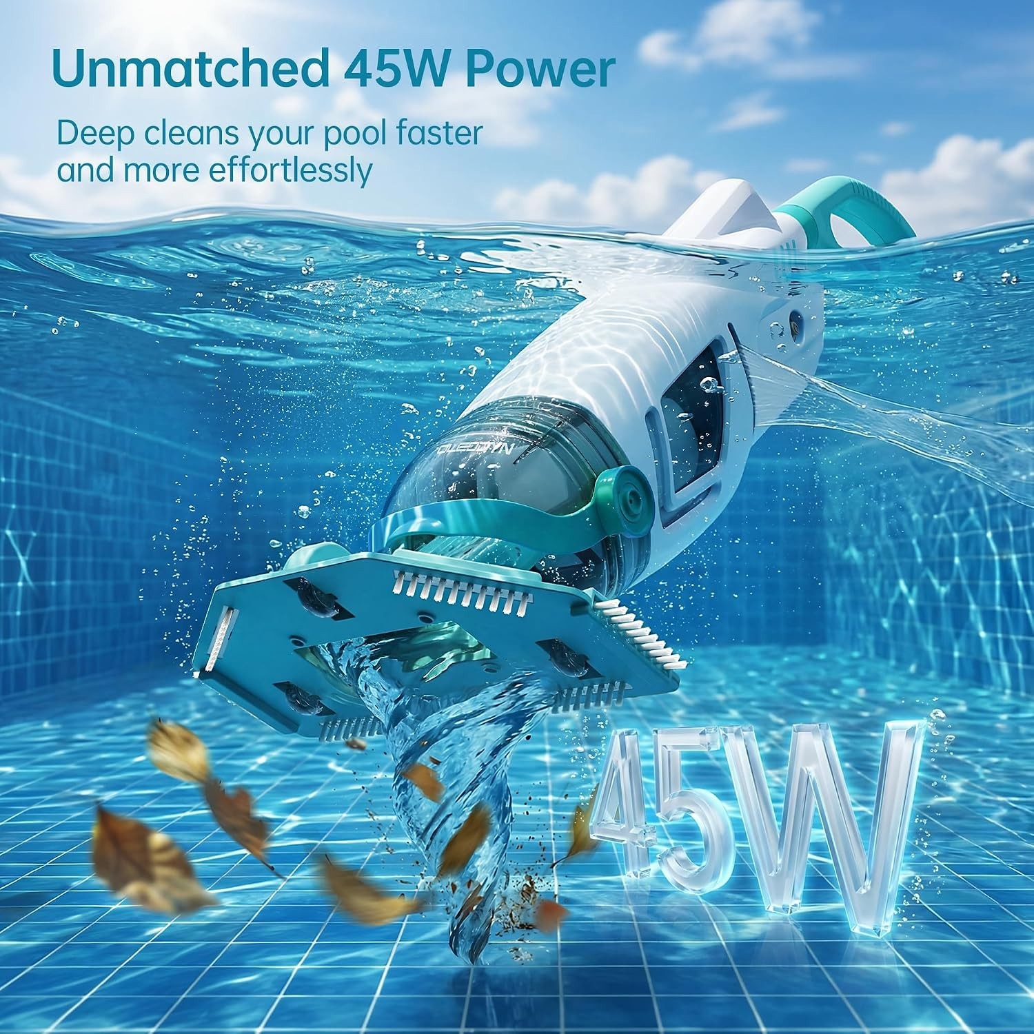 Efficient Hot Tub Vacuum – 60-Min Battery Life & Versatile for Pool Cleaning