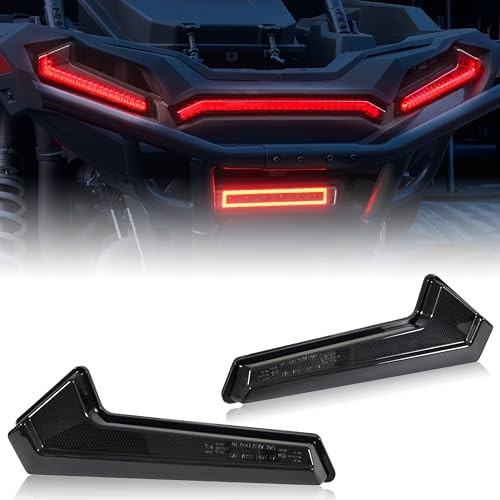 UTV Tail Lights Assembly for Polaris RZR XP 1000/Turbo/Sportsman Smoked Black