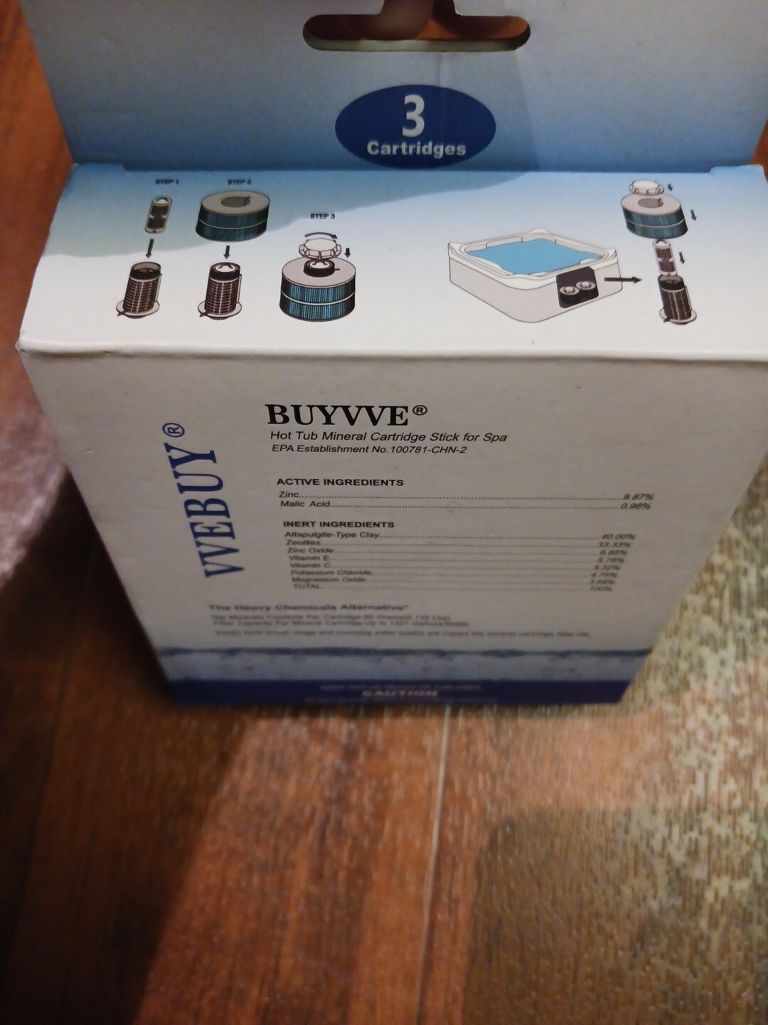 VVEBUY HOTUBJOY Mineral Cartidge For Spa Floating System & Inline System 3cnt