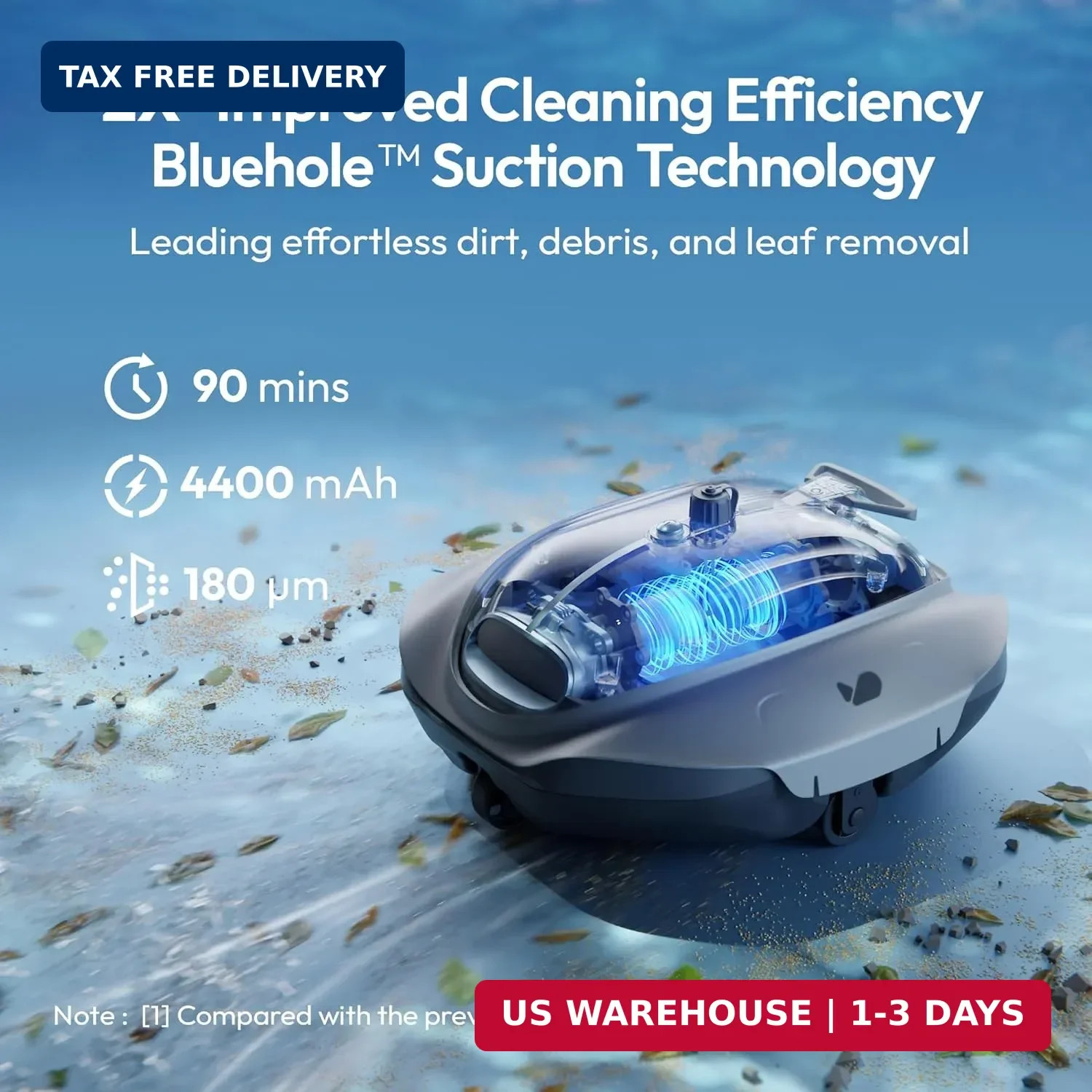 (2026 New) Bubot 300P Cordless Pool Vacuum for Above Ground Pool, Robotic Pool C